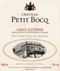 Etiquette Ch�teau Petit Bocq 1978