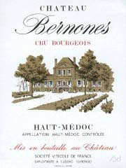 Etiquette Ch�teau Bernones 1978