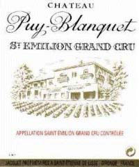 Etiquette Ch�teau Puy Blanquet 1935
