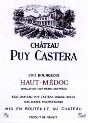 Etiquette Ch�teau Puy Castera 1978