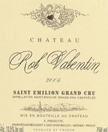 Etiquette Ch�teau Rol Valentin 1995