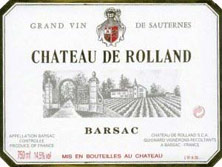Etiquette Ch�teau de Rolland 1943