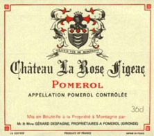 Etiquette Ch�teau la Rose Figeac 1974