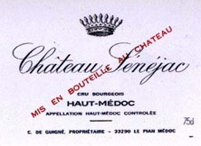 Etiquette Ch�teau S�nejac 1978
