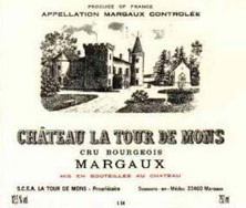 Etiquette Ch�teau la Tour de Mons 1947
