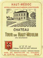 Etiquette Ch�teau Tour du Haut Moulin 1964