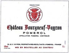Etiquette Ch�teau Bourgneuf Vayron 1961
