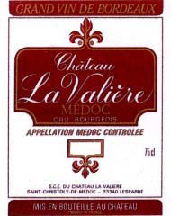 Etiquette Ch�teau la Vali�re 1978