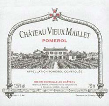 Etiquette Ch�teau Vieux Maillet 1955
