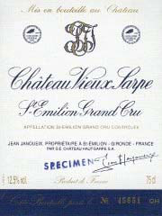 Etiquette Ch�teau Vieux Sarpe 1976