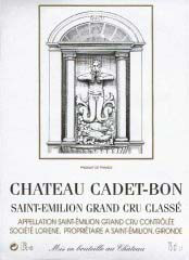 Etiquette Ch�teau Cadet Bon 1978