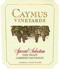 Etiquette Rutherford Caymus - Special Selection 1985