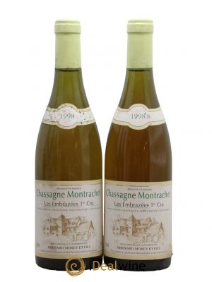 Chassagne-Montrachet 1er Cru Les Embrazées Bernard Morey et Fils (Domaine)  1998 - Lot of 2 Bottles
