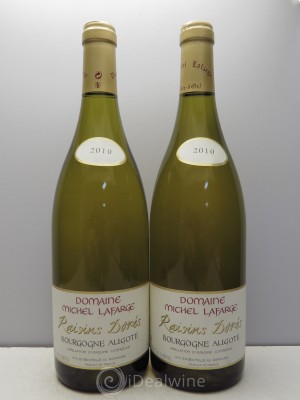Bourgogne Aligoté Raisins Dorés Domaine Lafarge 2010 - Lot de 2 Bouteilles