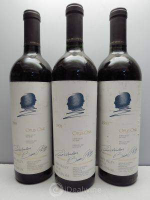 Napa Valley Opus One Baron Philippe de Rothschild - Robert Mondavi  1995 - Lot of 3 Bottles