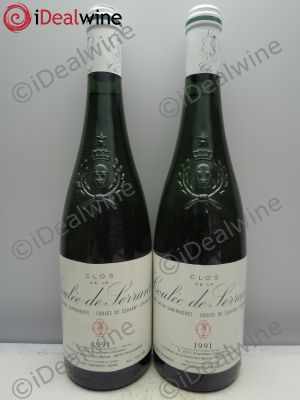 Savennières Clos de la Coulée de Serrant Nicolas Joly  1991 - Lot of 2 Bottles