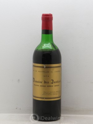 - Château Les Justices (no reserve) 1974 - Lot of 1 Bottle