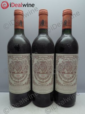 Pichon Longueville Baron 2ème Grand Cru Classé  1990 - Lot of 3 Bottles