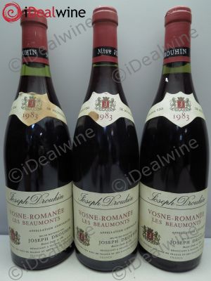 Vosne-Romanée 1er Cru Les Beaux-Monts Domaine Drouhin  1983 - Lot of 3 Bottles