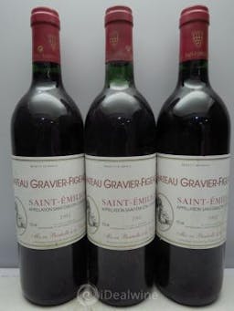 Saint-Émilion Château Gravier-Figeac 1992 - Lot de 3 Bouteilles