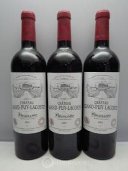 Château Grand Puy Lacoste 5ème Grand Cru Classé  2003 - Lot of 3 Bottles