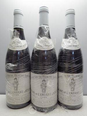 Beaune 1er cru Grèves - Vigne de l'Enfant Jésus Bouchard Père & Fils  1998 - Lot of 3 Bottles