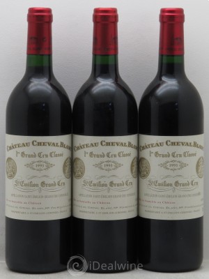 Château Cheval Blanc 1er Grand Cru Classé A  1993 - Lot de 3 Bouteilles