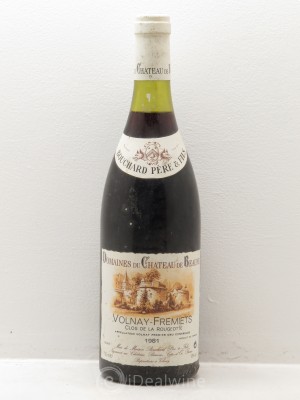 Volnay 1er Cru Frémiets - Clos de la Rougeotte Bouchard Père & Fils  1981 - Lot de 1 Bouteille