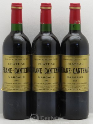 Château Brane Cantenac 2ème Grand Cru Classé  1996 - Lot de 3 Bouteilles