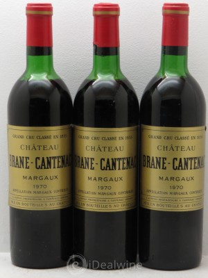 Château Brane Cantenac 2ème Grand Cru Classé  1970 - Lot de 3 Bouteilles
