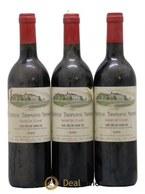 Château Troplong Mondot 1er Grand Cru Classé B  1989 - Lot of 3 Bottles