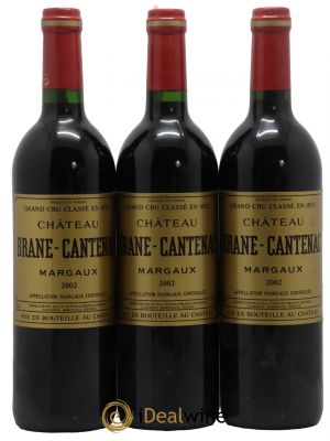 Château Brane Cantenac 2ème Grand Cru Classé  2002 - Lot of 3 Bottles
