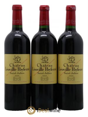 Château Léoville Poyferré 2ème Grand Cru Classé 2003 - Lot de 3 Bottles