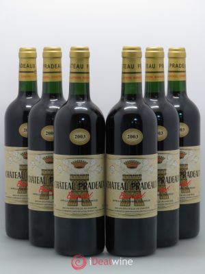 Bandol Château Pradeaux Famille Portalis 2003 - Lot de 6 Bottles