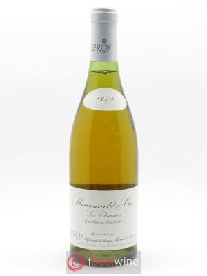 Meursault 1er Cru Les Charmes Leroy SA 1978 - Lot de 1 Bottle