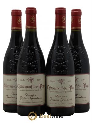 Châteauneuf-du-Pape Jérôme Gradassi  2017 - Lot of 4 Bottles