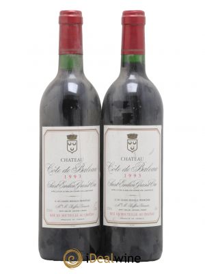 Château Côte de Baleau Grand Cru Classé 1993 - Lot de 2 Bottles
