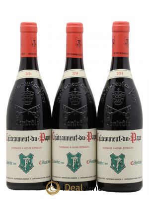 Châteauneuf-du-Pape Réserve des Célestins Henri Bonneau & Fils  2014 - Lot of 3 Bottles