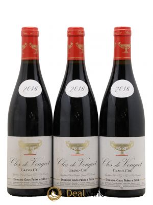 Clos de Vougeot Grand Cru Gros Frère & Soeur  2016 - Lot of 3 Bottles