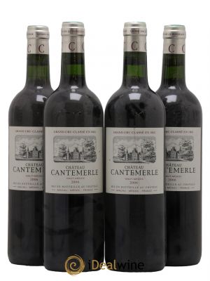 Château Cantemerle 5ème Grand Cru Classé 2006 - Lot de 4 Bottles