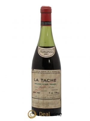 La Tâche Grand Cru Domaine de la Romanée-Conti 1967 - Lot de 1 Bottle