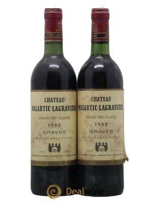 Château Malartic-Lagravière Cru Classé de Graves 1982 - Lot de 2 Bottles