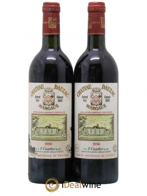 Château Dauzac 5ème Grand Cru Classé 1980 - Lot de 2 Bottles