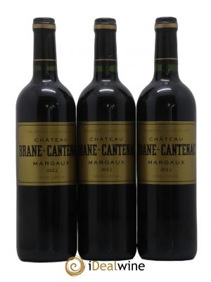 Château Brane Cantenac 2ème Grand Cru Classé  2012 - Lot of 3 Bottles