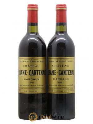 Château Brane Cantenac 2ème Grand Cru Classé 1981 - Lot de 2 Bottles