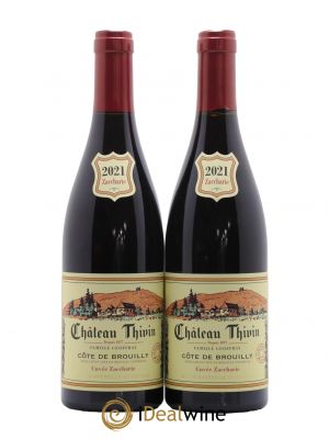 Côte de Brouilly Cuvée Zaccharie Château Thivin  2021 - Lot of 2 Bottles