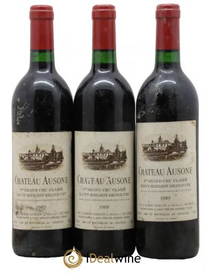 Château Ausone 1er Grand Cru Classé A  1989 - Lot of 3 Bottles