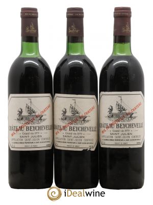 Château Beychevelle 4ème Grand Cru Classé  1979 - Lot of 3 Bottles
