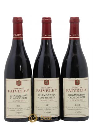 Chambertin Clos de Bèze Grand Cru Faiveley  2011 - Lot of 3 Bottles