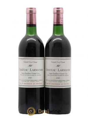 Château Larmande Grand Cru Classé 1987 - Lot de 2 Bottles